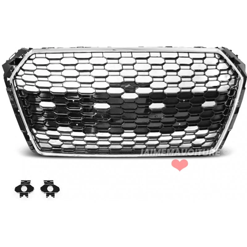 Grille para Audi A4 B9 aspecto negro cromo RS4