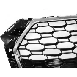 Grille for Audi A4 B9 look black chrome RS4