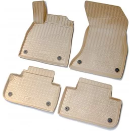 Beige heltäckningsmatta till Audi Q5 SQ5 - 3D