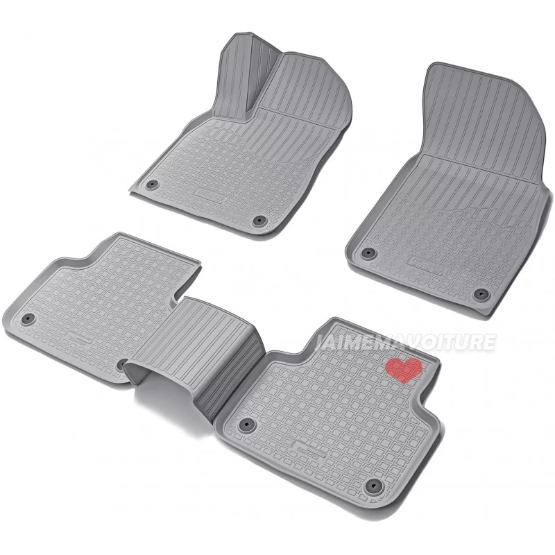 Kit 4 black floor mats for AUDI Q8