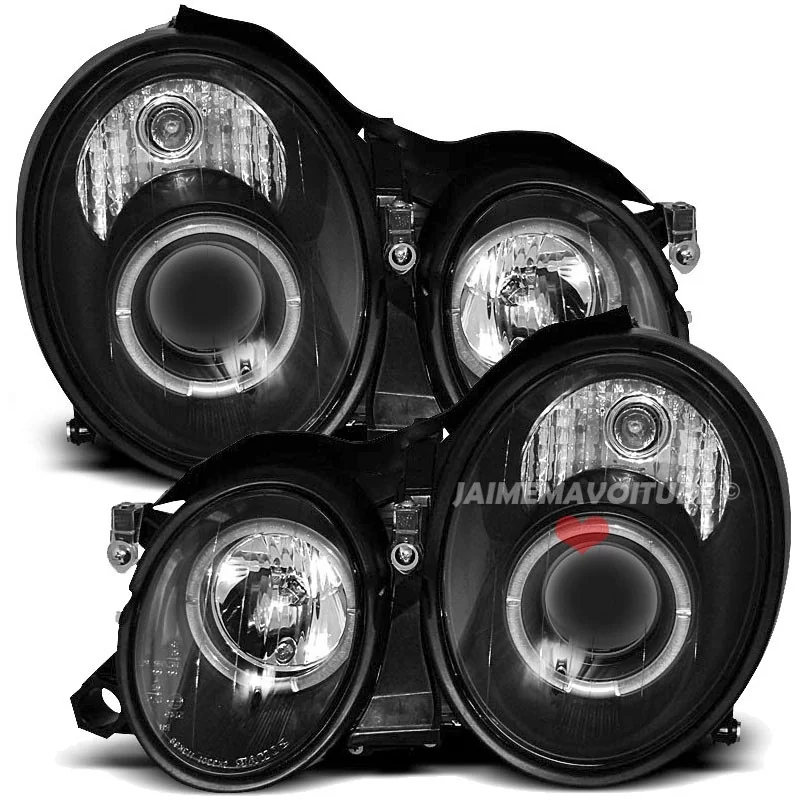 Negro luces ojos de angel para Mercedes CLK W208