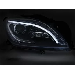 Tube led headlights for Mercedes ML W164 - Black