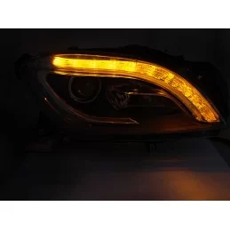 Tube led headlights for Mercedes ML W164 - Black