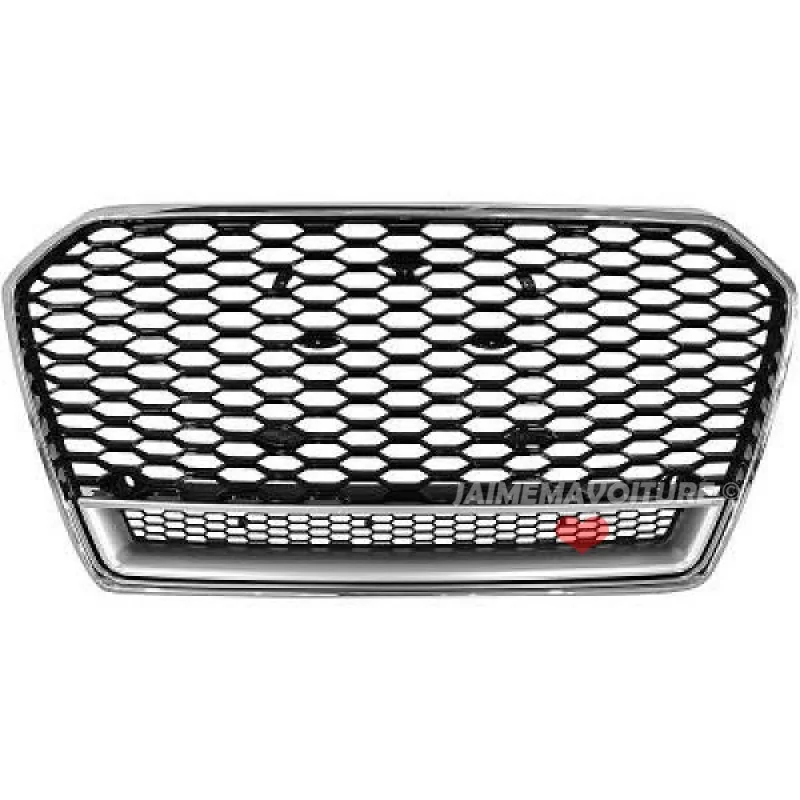 Grille for Audi A6 2015-2018 look RS6 - black gray