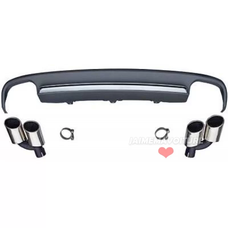 Kit diffuseur et sorties pour Audi A6 4G 2011-2018 look S6 Kit diffuseur et sorties pour Audi A6 4G 2011-2018 look S6