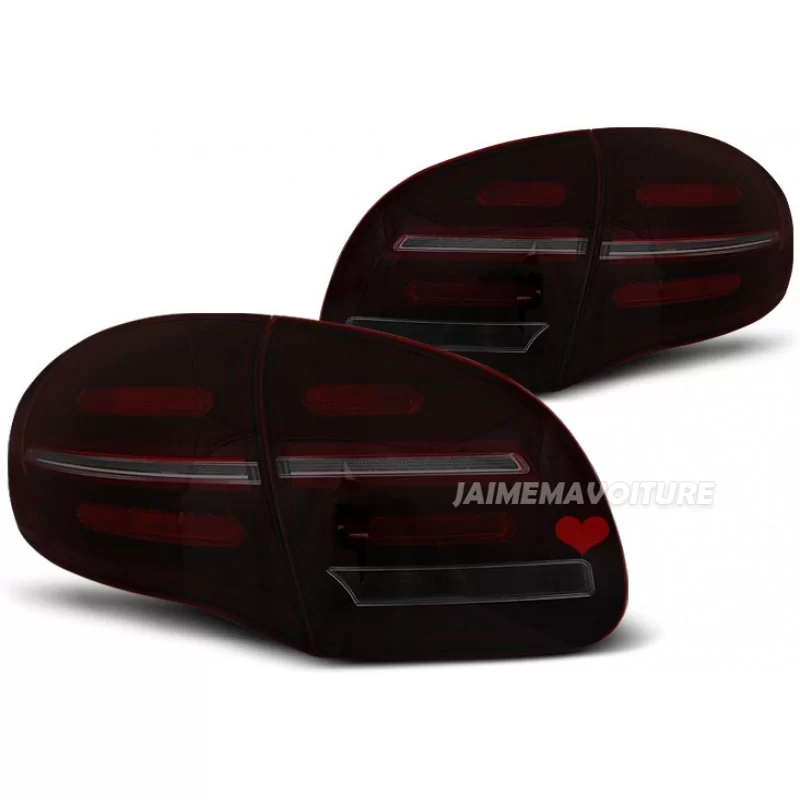 Dynamic LED black taillights for Porsche Cayenne 2