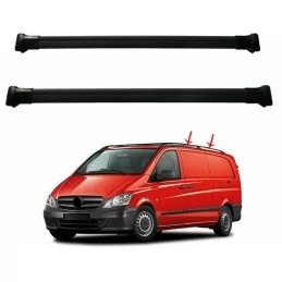 Barres de toit Mercedes Vito / Viano W638 W639 W447 - noires