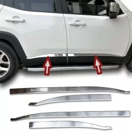Brushed aluminum chrome lower chrome wand for Jeep Renegade