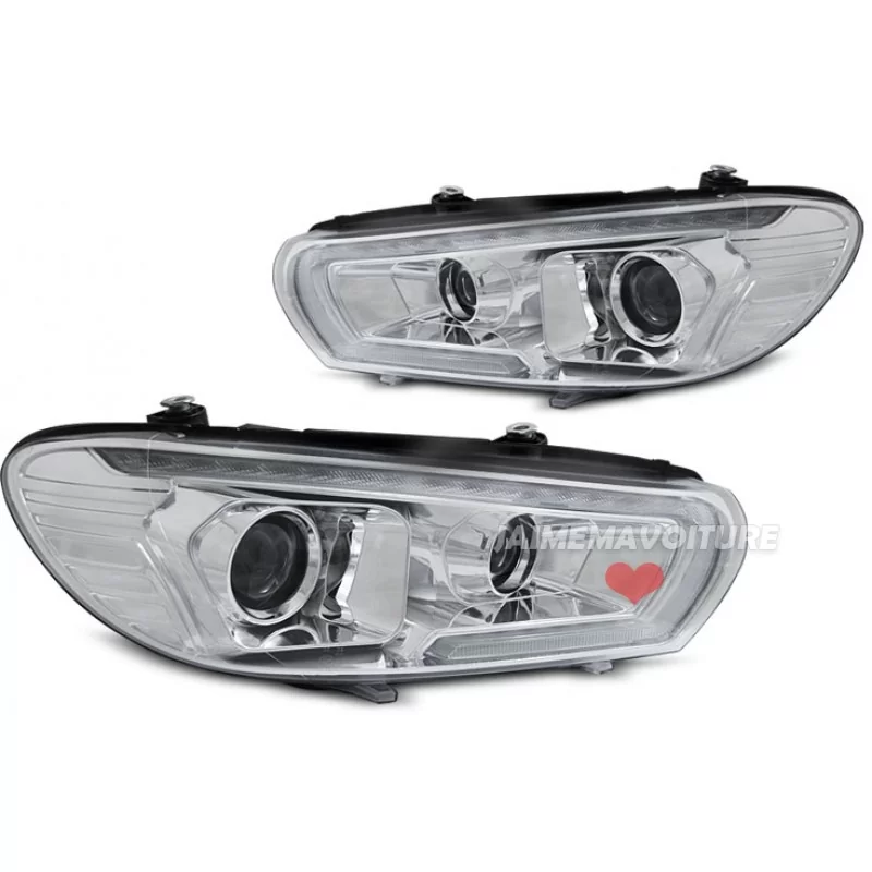 Phares avants xenon leds pour Scirocco - Chrome