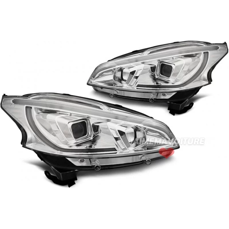 Pilotos traseros led para Peugeot 208 - rojo blanco