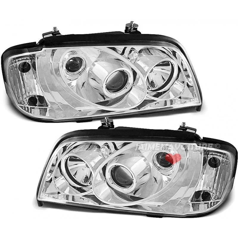 Phares avants pour Mercedes Classe C W202 Chrome Phares avants pour Mercedes Classe C W202 Chrome