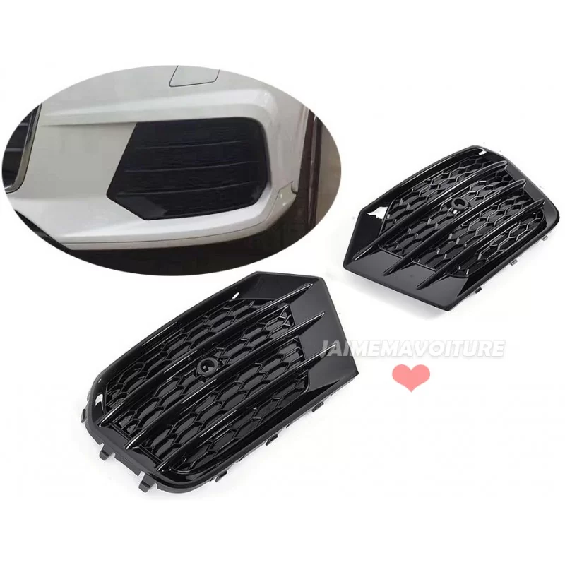 Paire de grilles anti-brouillard pour Audi Q3 2015-2018 look RSQ3