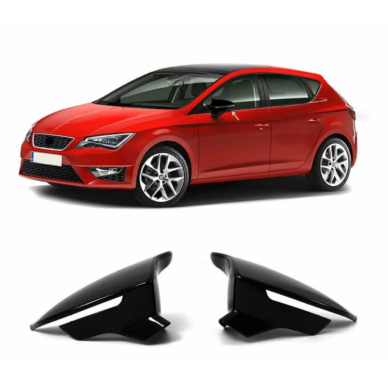 Coque rétroviseur noir sport tuning Seat Leon 3 2012 2013 2014 2015 2016 2017 2018 2019