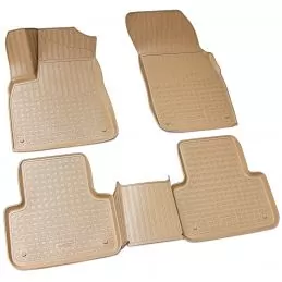 Beige gummimattor för Audi Q7 2015-2020