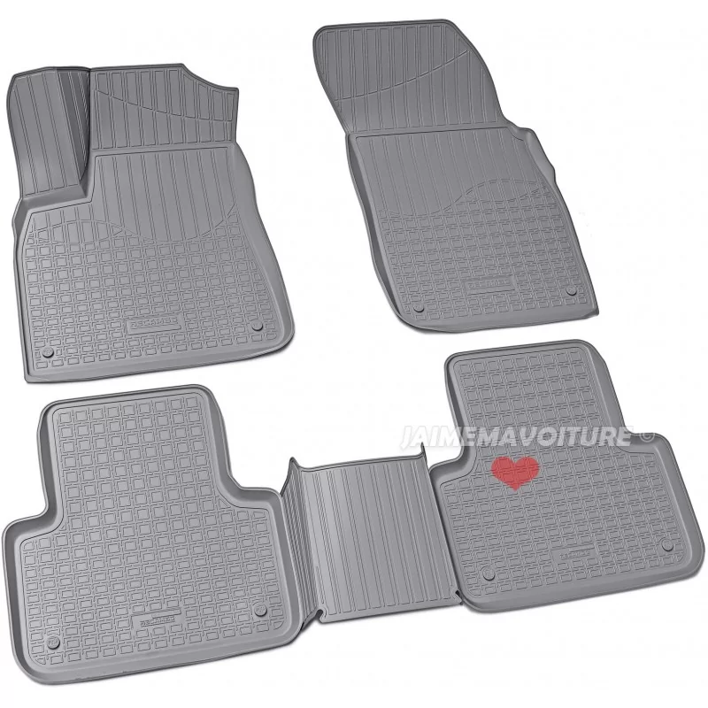 Alfombrilla de goma beige para Audi Q7 2015-2020