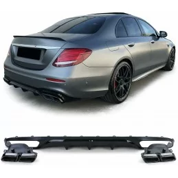 AMG Mercedes Clase E W213 E63S Kit de parachoques Trasero - Negro Puntas