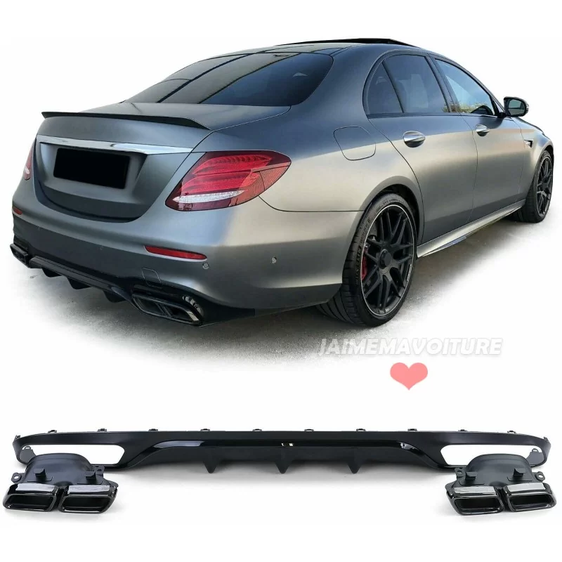 AMG Mercedes Clase E W213 E63S Kit de parachoques Trasero - Negro Puntas AMG Mercedes Clase E W213 E63S Kit de parachoques Trasero - Negro Puntas