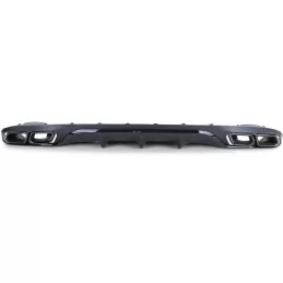 AMG Mercedes E-Class W213 E63S Rear Bumper Kit - Black Tips