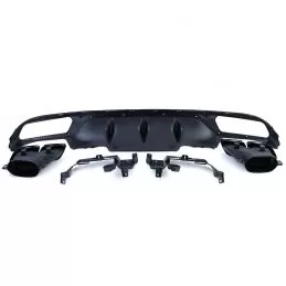 AMG Mercedes E-Class W213 E63S Rear Bumper Kit - Black Tips