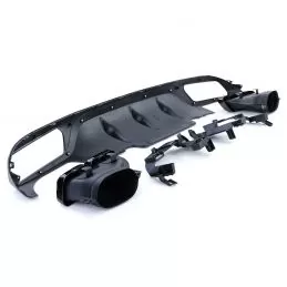 AMG Mercedes E-Class W213 E63S Rear Bumper Kit - Black Tips