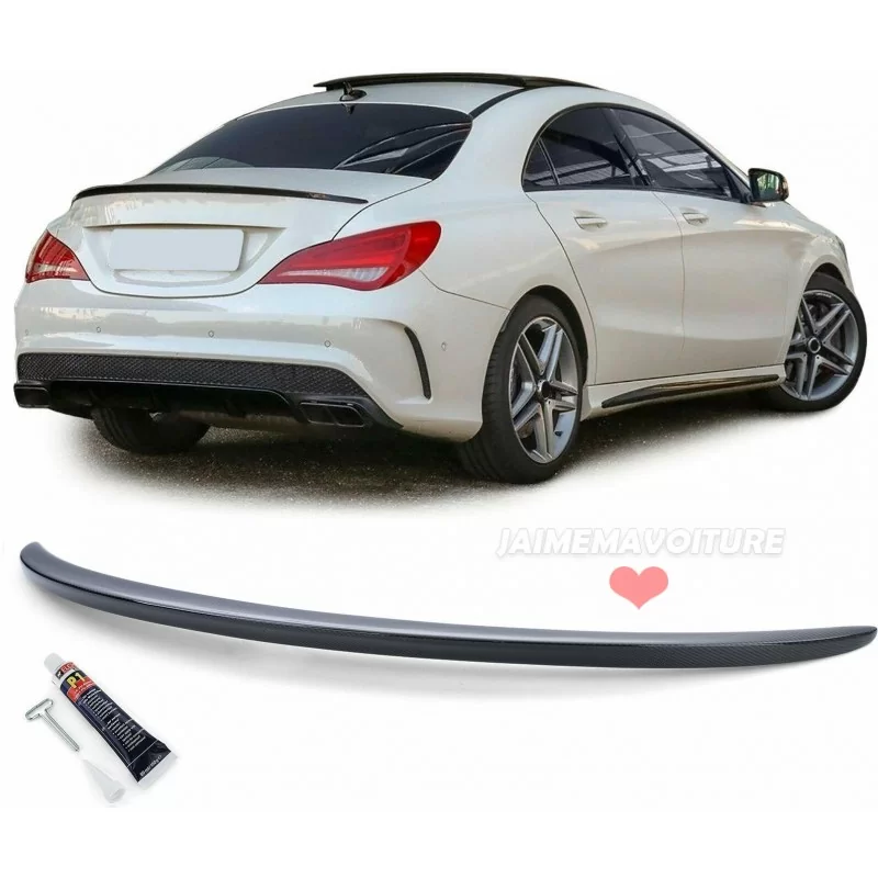 Becquet aileron pour Mercedes CLA 2012-2019 C117 - Noir Carbone