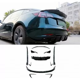 Kit carrosserie sport pour Tesla Model 3 noir verni