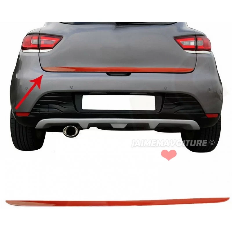 Modanatura inferiore del bagagliaio rossa RENAULT CLIO 4 Modanatura inferiore del bagagliaio rossa RENAULT CLIO 4