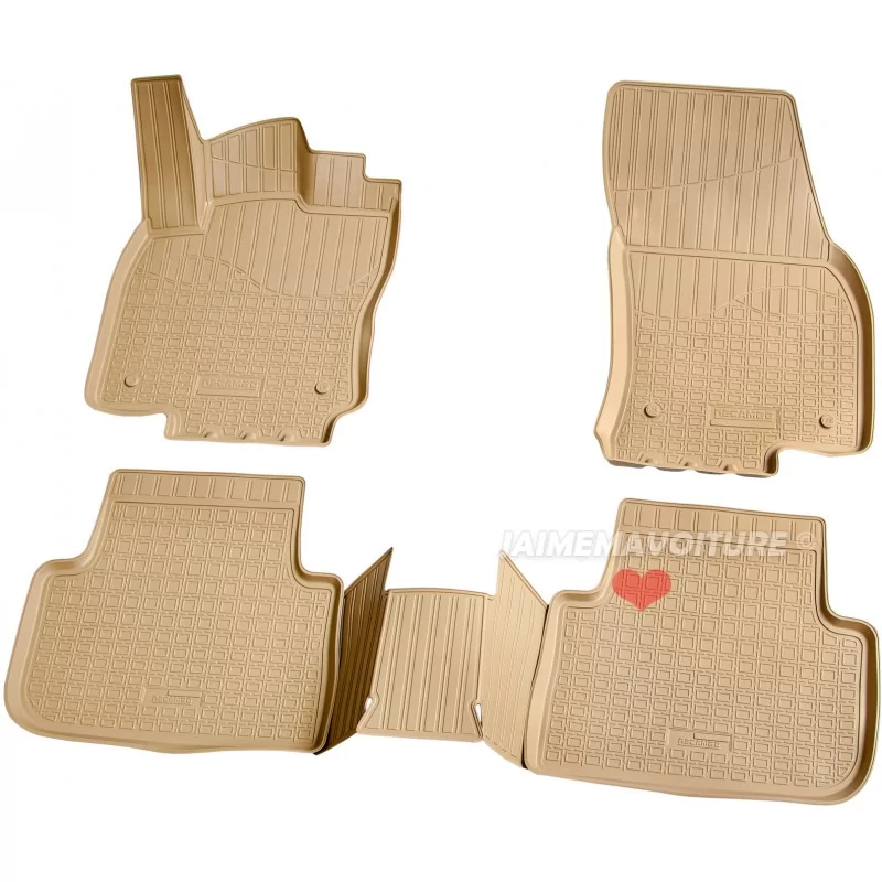 Tapis beige pour VW Tiguan 2016 2017 2018 2019 2020 2021 2022