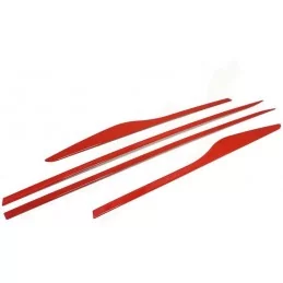 Baguette de porte RENAULT CLIO 4 2012 2019 INOX ROUGE 4 PIECES