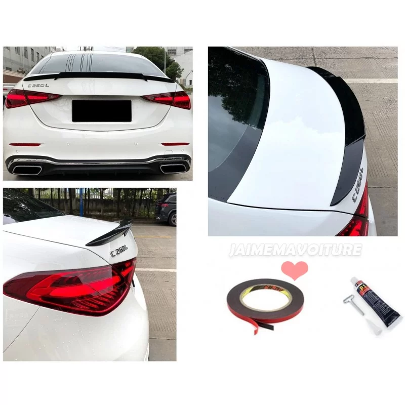 Black painted boot lid spoiler for Mercedes C-Class W206