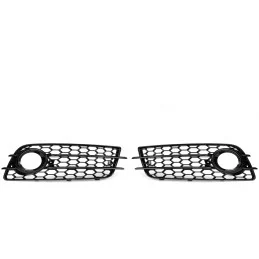 Fog light grilles for AUDI A4 B8 S4 S-LINE 2008-2012 - Black