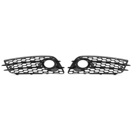 Fog light grilles for AUDI A4 B8 S4 S-LINE 2008-2012 - Black