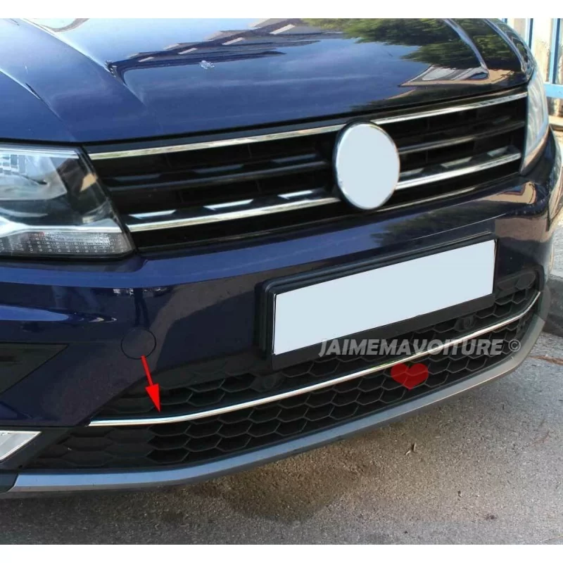 Rivestimento cromato per paraurti anteriore VW Tiguan 2016-2020