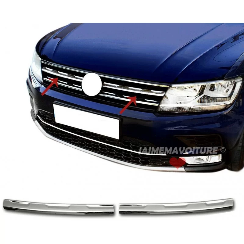 Kit chrome alu grille Volkswagen Tiguan II / Allspace 2020-2024