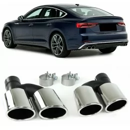 Embouts d'échappement pour AUDI A5 look S5 2012-2016