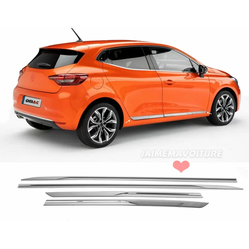Baguettes chromes de portes Renault CLIO 5 5 portes Baguettes chromes de portes Renault CLIO 5 5 portes