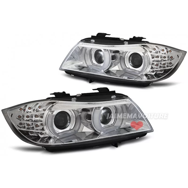 Xenon Engel Augen 3D Scheinwerfer für BMW 3er 2009-2011 Xenon Engel Augen 3D Scheinwerfer für BMW 3er 2009-2011