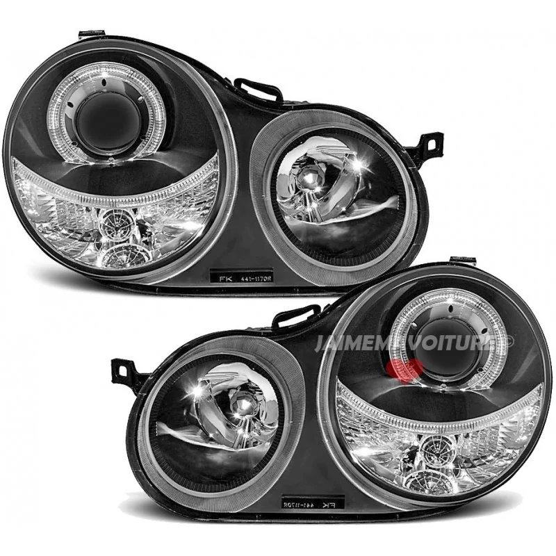 Phares avants angel eyes pour VW Polo 9N 2001-2005