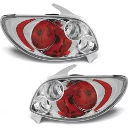 Peugeot 206 Rear Lights tuning Lexus Chrome Red