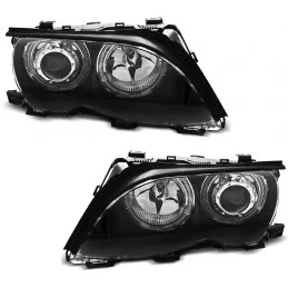 Feux avants angel eyes LED pour BMW Série 3 E46 2001-2005