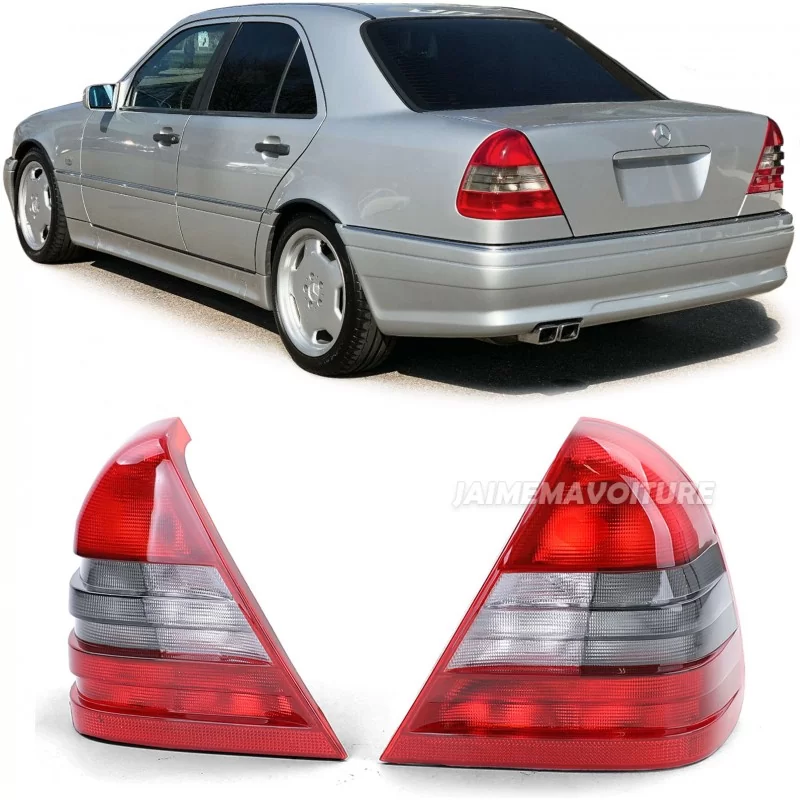 Taillights led for Mercedes class C W202 red white