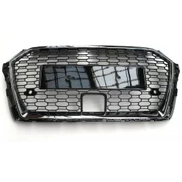 Grille para Audi A3 8V 2016-2019 look RS3 con orificio ACC-Black Chrome