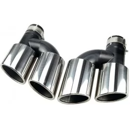 Pair of exhaust for Audi A4 B9 look S4 tips