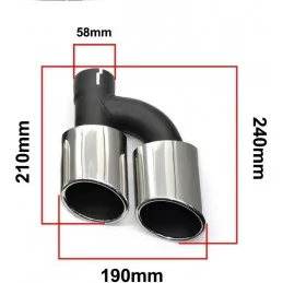 Pair of exhaust for Audi A4 B9 look S4 tips