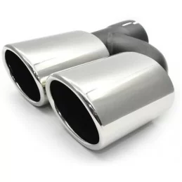 Pair of exhaust for Audi A4 B9 look S4 tips