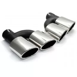 Pair of exhaust for Audi A4 B9 look S4 tips