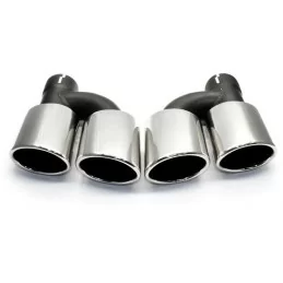 Pair of exhaust for Audi A4 B9 look S4 tips