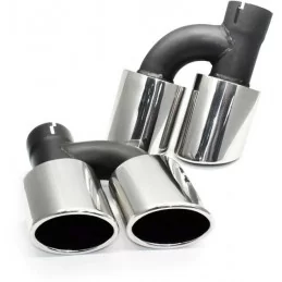 Pair of exhaust for Audi A4 B9 look S4 tips