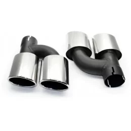 Pair of exhaust for Audi A4 B9 look S4 tips