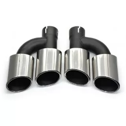 Pair of exhaust for Audi A4 B9 look S4 tips